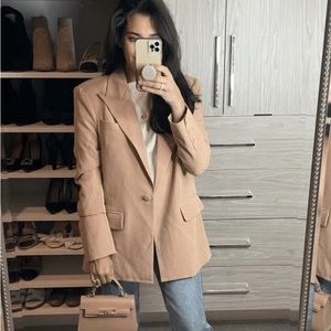 Revolve camel oversized boyfriend blazer